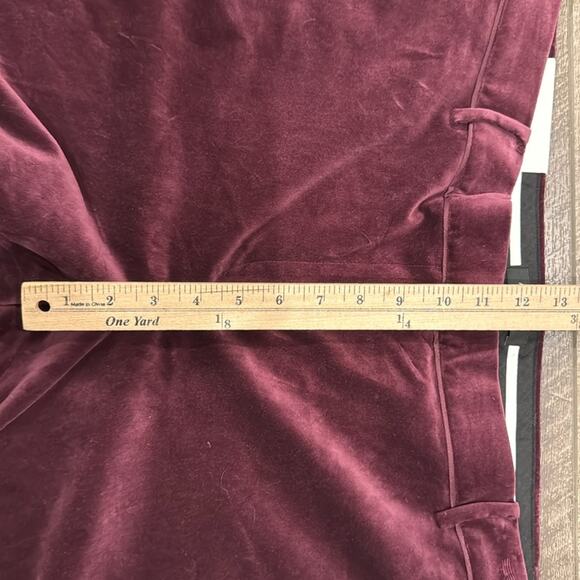 NWT Ann Taylor Women's Devin Fit Velvet Ankle Pant Wine Size 18 - Picture 5 of 11